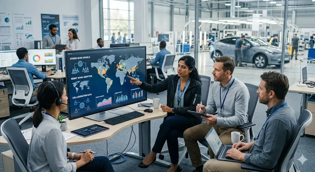 Global Research on Hybrid Workplaces in the Automotive Industry