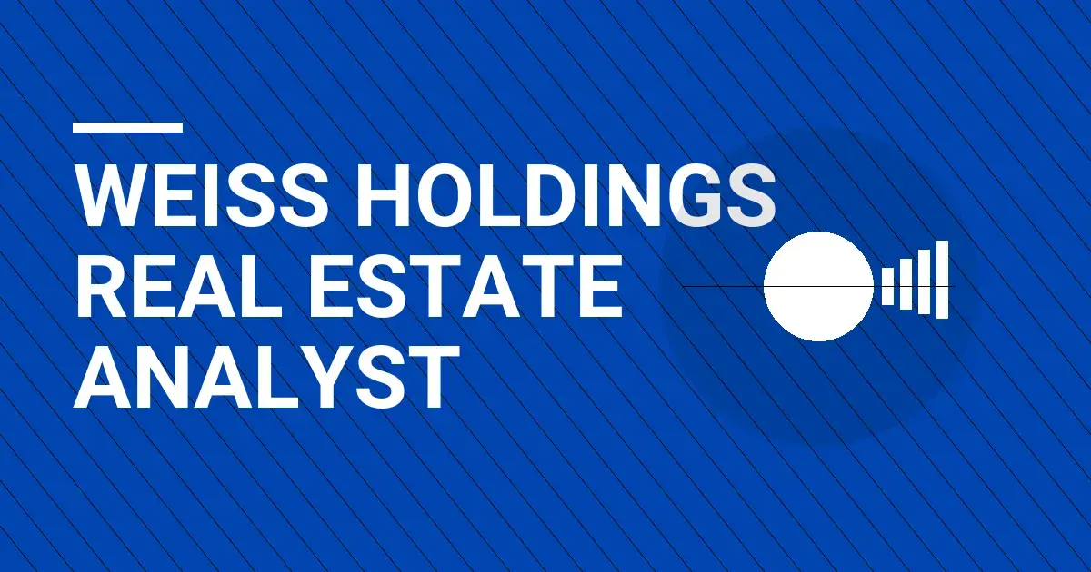 Weiss Holdings Real Estate Analyst
